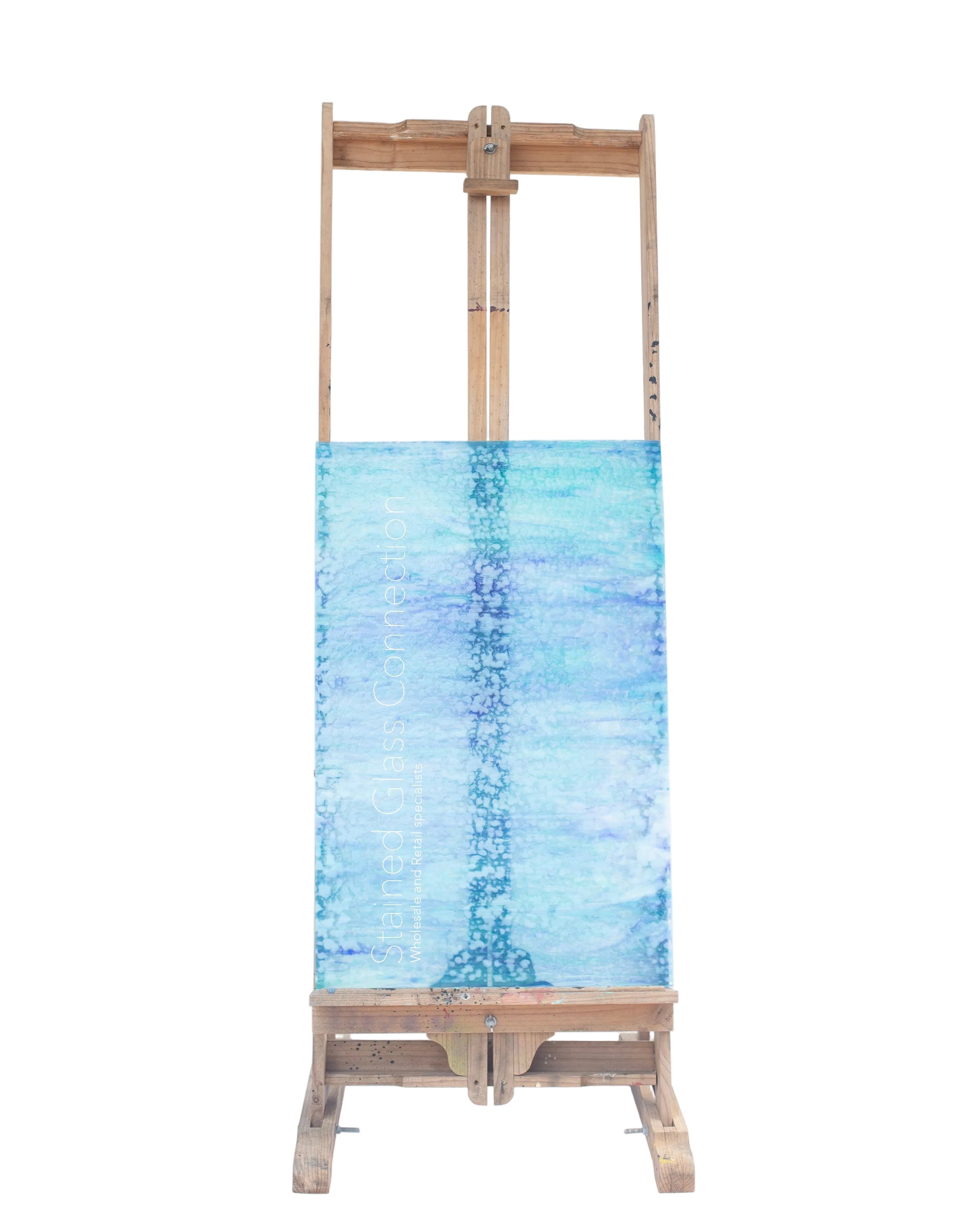 Aqua Blue / White Mottled