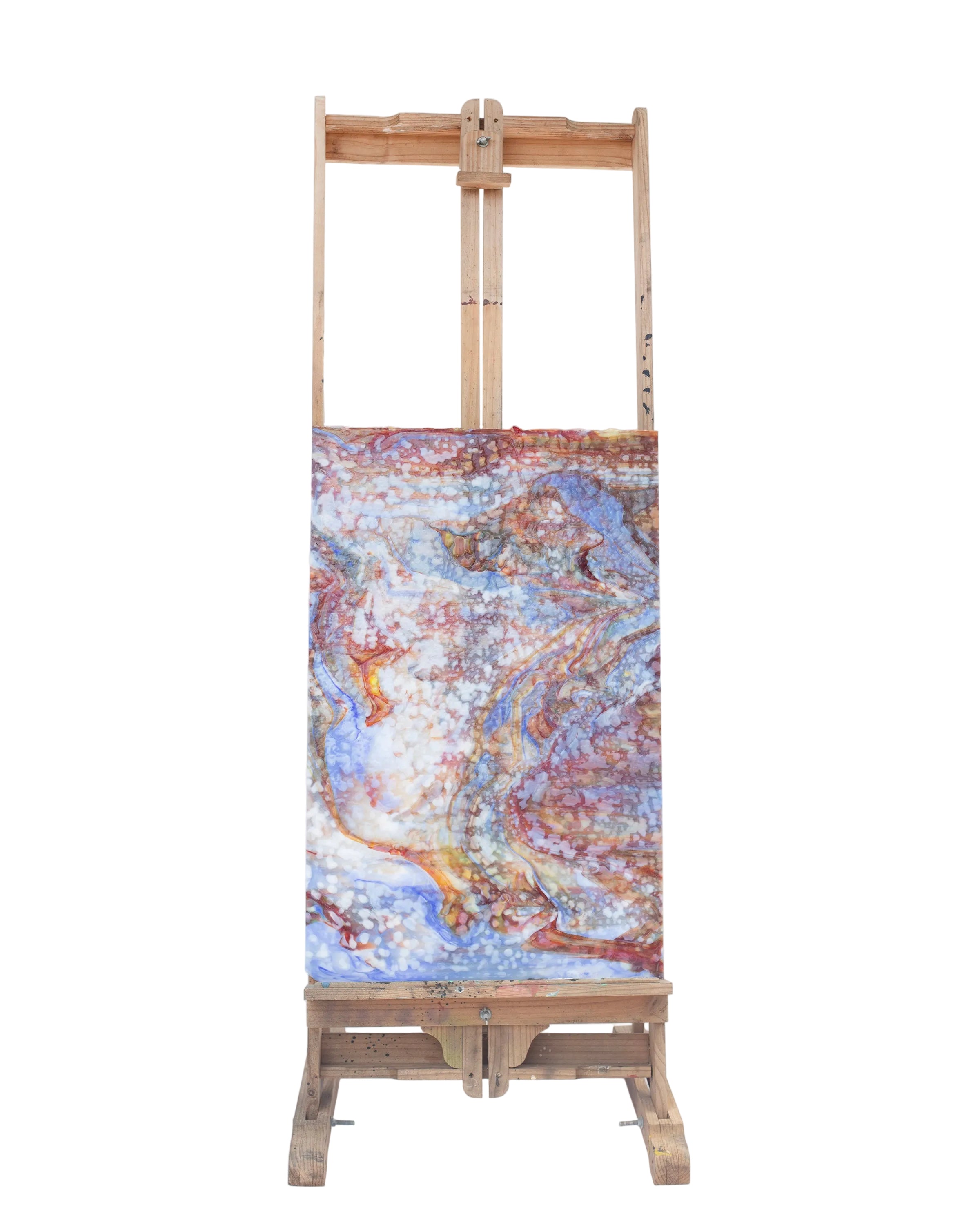 Red / Blue / White Streaky Mottle