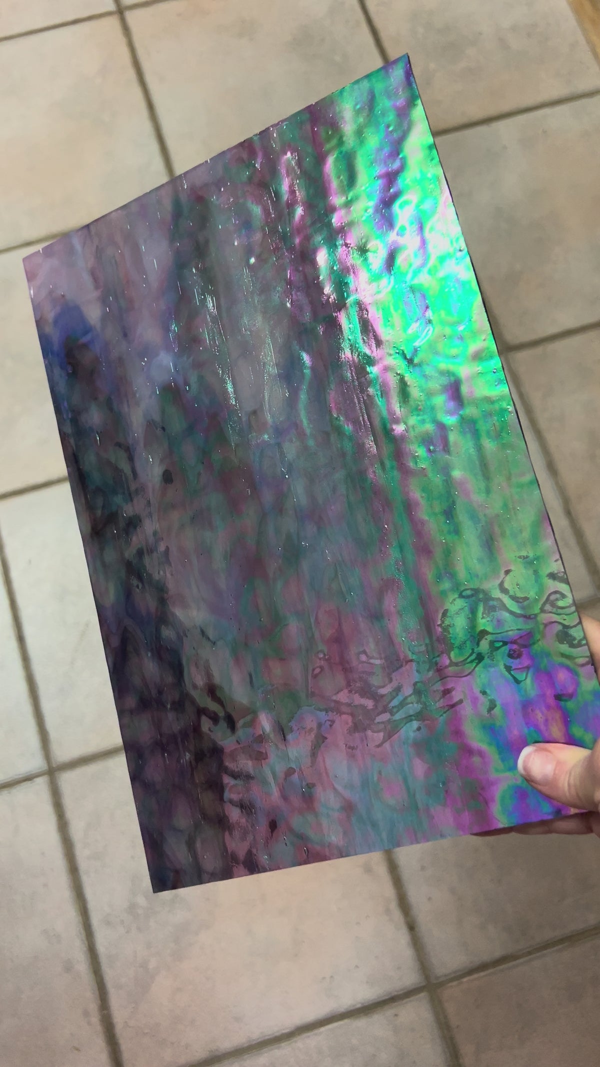Multi Coloured Cobble Stone Iridescent